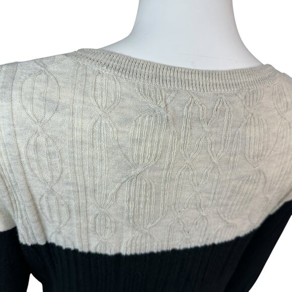 Anthropologie Sparrow Womens Sweater Large Colorblock Lightweight Cashmere Blend - Picture 6 of 8